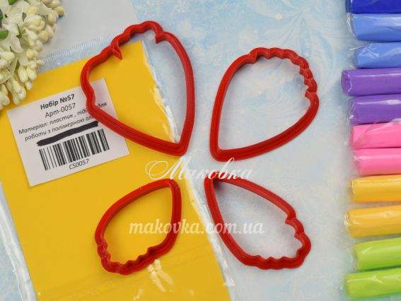 Формы для лепки (каттеры) Набір №57, Арт-0057, лепестки пиона 4шт