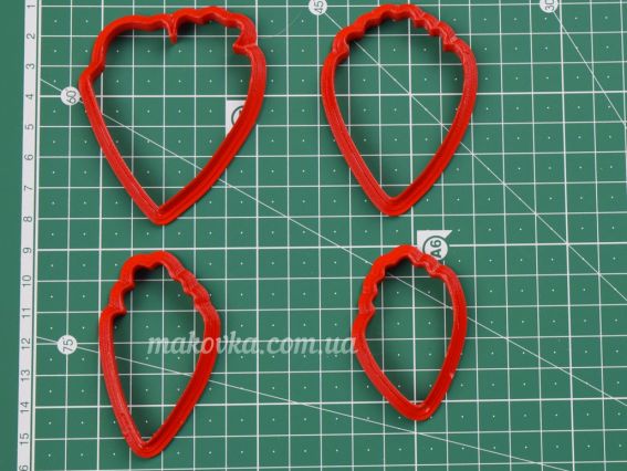 Форми для вирізання (вирубки) з глини Набір №57, Арт-0057, пелюстки півонії 4шт