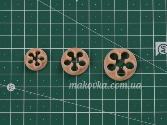 Форми для вирізання (вирубки) з глини №104, Арт-0104, квітка, 3 шт