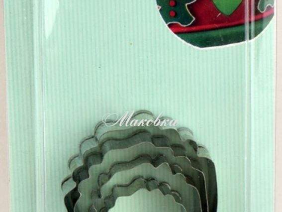 Набор металлических форм (каттеров) лепестки Пиона, 4 шт/уп, А327 Набор металлических форм (каттеров) лепестки Пиона, 4 шт/уп, А327