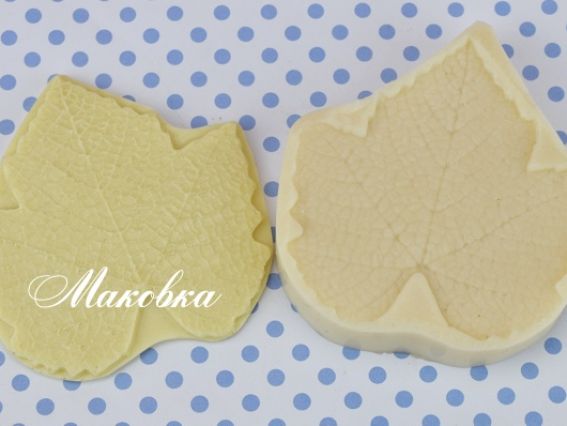 Набор молд и вайнер Лист Смородины 15.01, размер 8х7 см