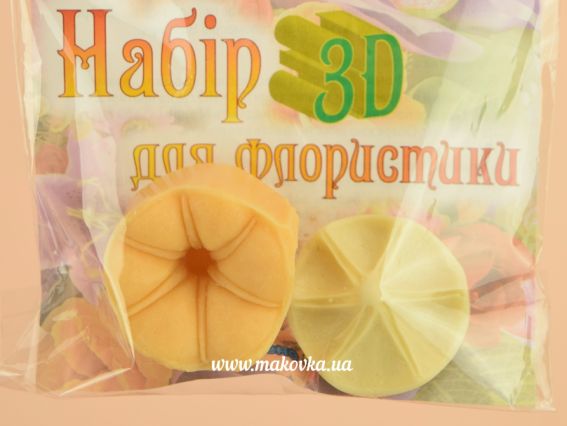 Молд и вайнер в наборе Цветок вьюнка  18.01, размер 3,5х3,5х2 см Чудесина