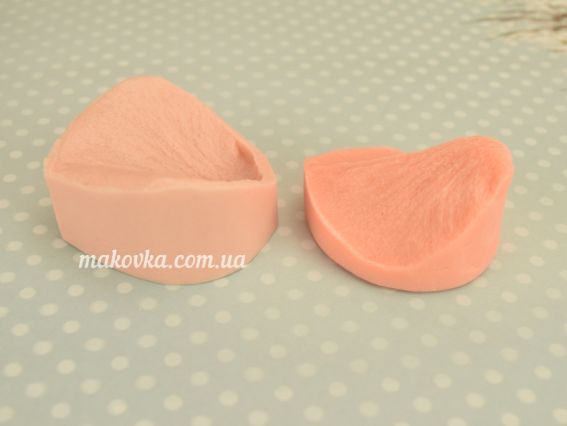 Лепесток розы бокальной, 08.03, 4х4,5 см Набор молд и вайнер, Чудесина