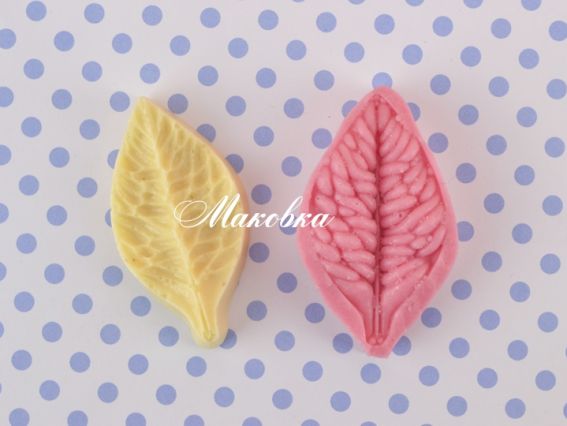 Набор молд и вайнер Лист розы, 03.01, размер 3х5 см