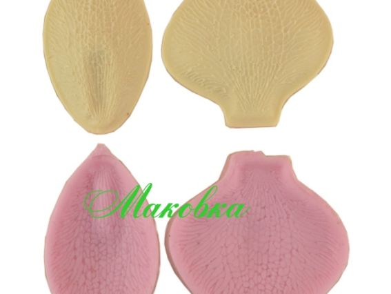 Набор молд и вайнер Орхидея фаленопсис 04.01, размеры 7х6,5 и 4.5 х6,5 см