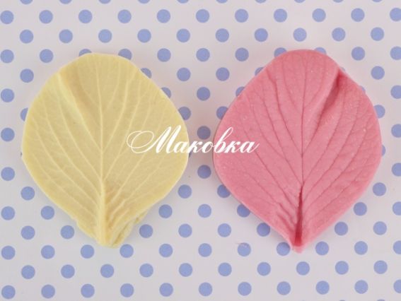 Набор молд и вайнер Лист круглый 06.02, размер 5,5х6 см Набор молд и вайнер Лист круглый 06.02, размер 5,5х6 см