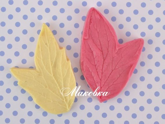 Набор молд и вайнер Лист фигурный 07.01, размер 7,5х5 см