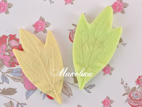 Набор молд и вайнер Лист фигурный 07.03, размер 7,5х4 см