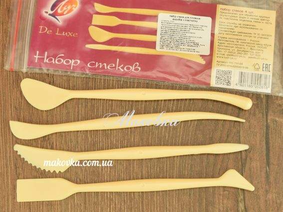 Набір пластикових стеків De luxe, 4 шт Набір пластикових стеків De luxe, 4 шт