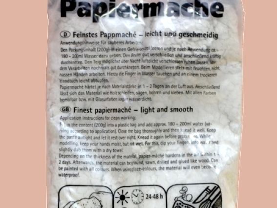 Папье-маше, 200 гр, Creartec (Германия) Папье-маше, 200 гр, Creartec (Германия)