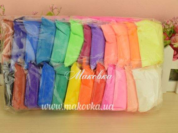 Пластилиновое тесто (самозатвердевающая пластика) GB6675, 24 цвета + стеки Пластилиновое тесто (самозатвердевающая пластика) GB6675, 24 цвета + стеки