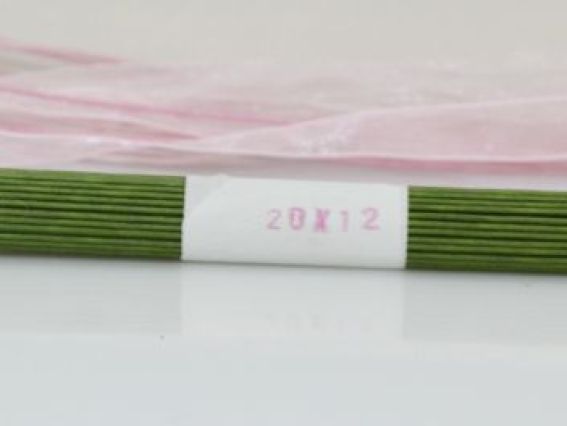 Дріт 20х12 в обплетенні, пачка 100 шт, колір зелений