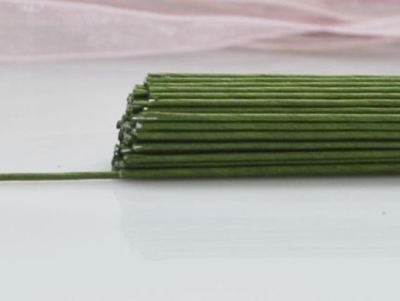 Дріт 30х12 з обмоткою, 100 шт, зелений Дріт 30х12 з обмоткою, 100 шт, зелений