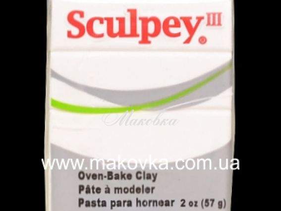 Пластика Sculpey III 57г, Белая 001 Пластика Sculpey III 57г, Белая 001