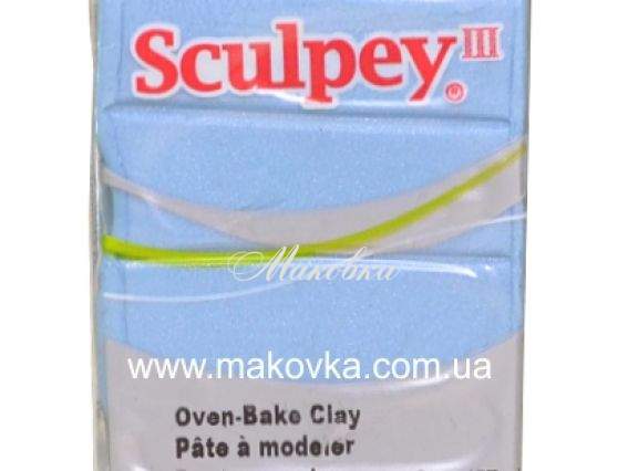 Пластика Sculpey III 57г, Голубая перламутровая 1103 Пластика Sculpey III 57г, Голубая перламутровая 1103