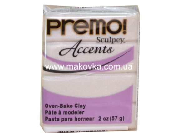 Пластика Premo Accents Sculpey PE02 5101 Перламутр (жемчужная) 57г, Пластика Premo Accents Sculpey PE02 5101 Перламутр (жемчужная) 57г,