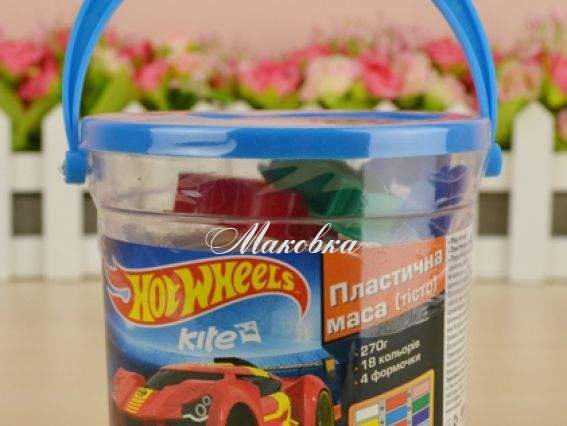 Пластична маса (тесто для лепки) HotWheels 270 г, 18 цветов Пластична маса (тесто для лепки) HotWheels 270 г, 18 цветов