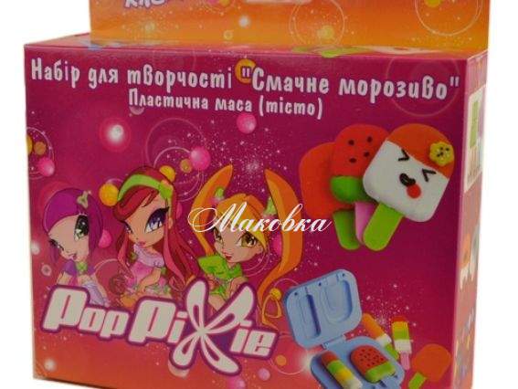 Набор для творчества Смачне морозиво PopPixie, тесто для лепки 5х20 г с инструментами Набор для творчества Смачне морозиво PopPixie, тесто для лепки 5х20 г с инструментами