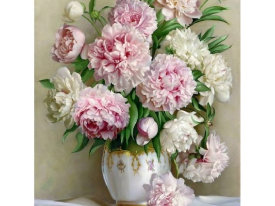 Букеты. Благородные пионы КНО 2032 Идейка картина по номерам Букеты. Благородные пионы КНО 2032 Идейка картина по номерам