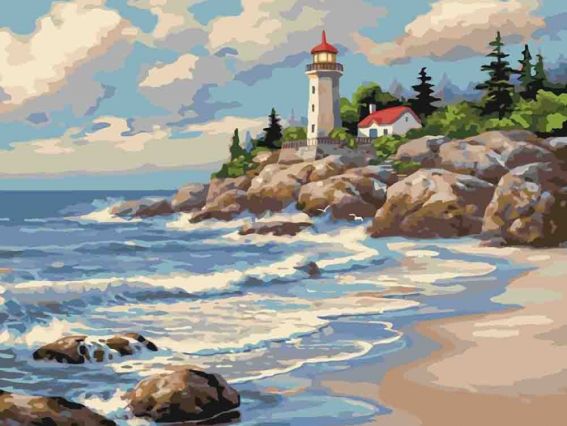 Ідейка Розпис за номерами КНО2249 Пейзаж Тиха бухта