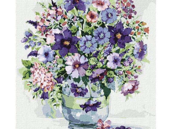 Ідейка Розпис за номерами КНО3128  Букети Фіолетове натхнення