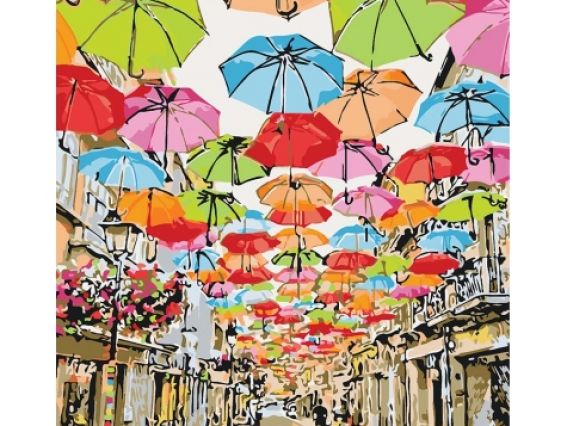 Яркая улочка 2 КНО 3508 Идейка картина по номерам Яркая улочка 2 КНО 3508 Идейка картина по номерам