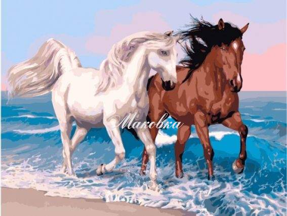 Бег времени (лошади) КНО 4010 Идейка картина по номерам Бег времени (лошади) КНО 4010 Идейка картина по номерам