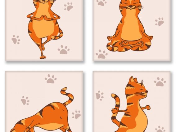 Полиптих Yoga-cat KNP010 Идейка картина по номерам Полиптих Yoga-cat KNP010 Идейка картина по номерам