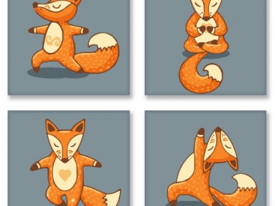 Полиптих Йога лис KNP 011 Идейка картина по номерам Полиптих Йога лис KNP 011 Идейка картина по номерам