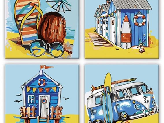 Полиптих Летние приключения KNP 016 Идейка картина по номерам Полиптих Летние приключения KNP 016 Идейка картина по номерам