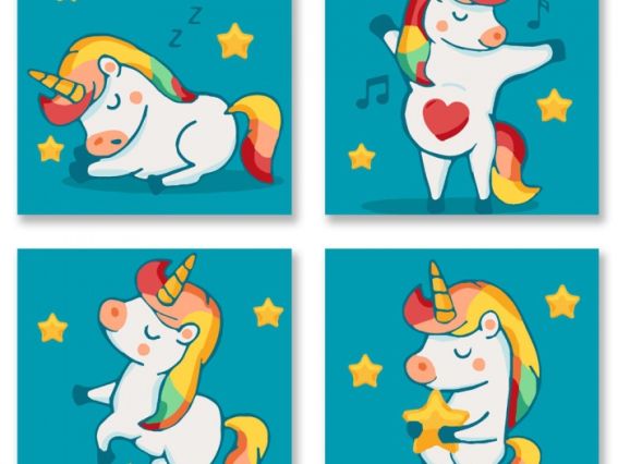 Полиптих Волшебное настроение (единороги) KNP017 Идейка картина по номерам Полиптих Волшебное настроение (единороги) KNP017 Идейка картина по номерам