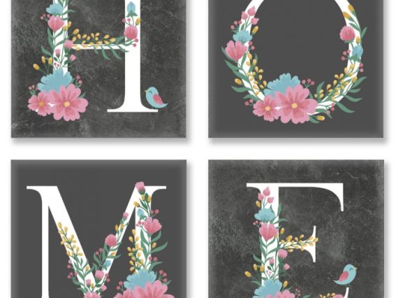 НОМЕ лофт СН106 18х18см, 4 шт, Идейка картина по номерам НОМЕ лофт СН106 18х18см, 4 шт, Идейка картина по номерам