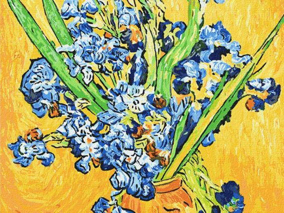 Ідейка Розпис за номерами КНО2955 Букети. Іриси у вазі. ван Гог