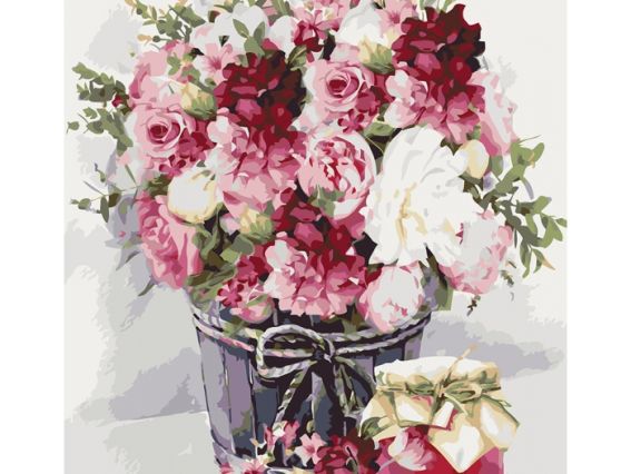 Букеты. Нежный букет КНО 2088 Идейка картина по номерам Букеты. Нежный букет КНО 2088 Идейка картина по номерам