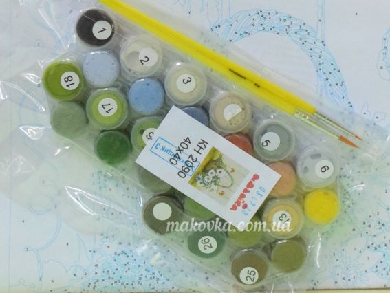 Ідейка Розпис по номерах КНО2090 Кошик щастя" 40х40см, 