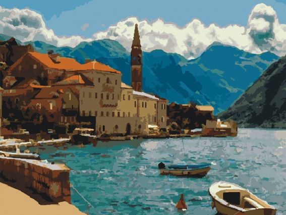 Прибрежное утро КНО2229 Идейка картина по номерам Прибрежное утро КНО2229 Идейка картина по номерам