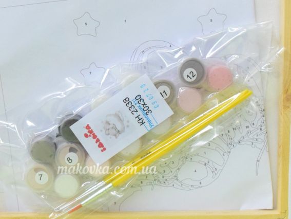 Ідейка Розпис за номерами КНО2338 Подорож хмаринкою 30*30 см