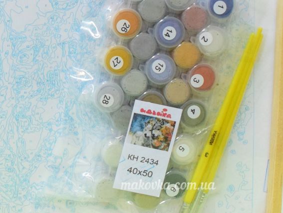 Ідейка Розпис за номерами КНО 2434 Тварини, Пара вовків 40х50см