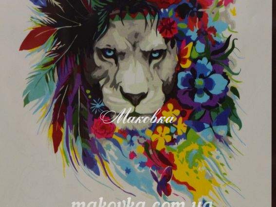 Зоркий глаз (лев) КНО2483 Идейка картина по номерам Зоркий глаз (лев) КНО2483 Идейка картина по номерам