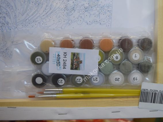 Ідейка Розпис за номерами КНО2484 Тварини. Після полювання (тигри)