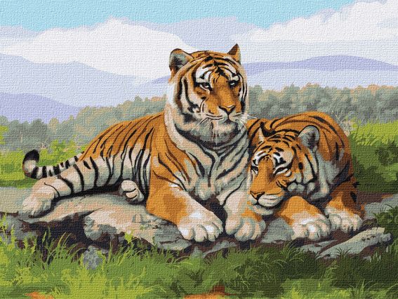 Ідейка Розпис за номерами КНО2484 Тварини. Після полювання (тигри)