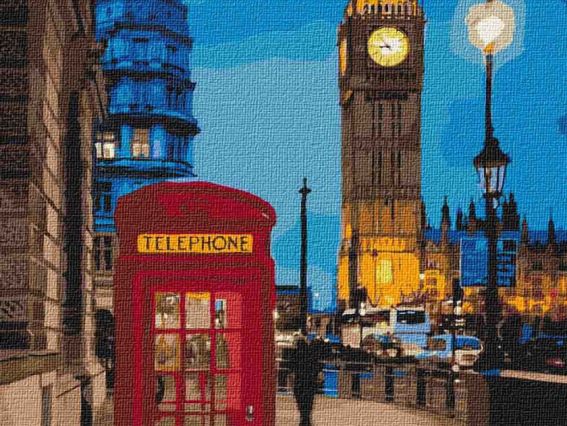 Ідейка Розпис за номерами КНО3545  Міський пейзаж. Вечірній Лондон 2