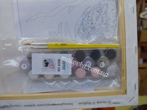 Ідейка Розпис за номерами КНО4168 Тварини. Улюблена іграшка (мопс з іграшкою)