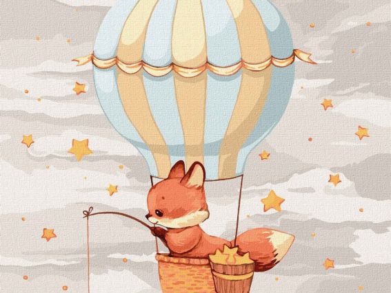 Ідейка Розпис за номерами КНО4216 Тварини. Зіркова рибалка (лисичка на кулі)