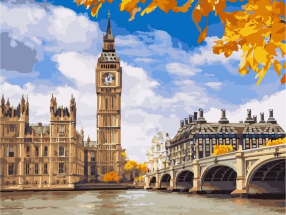 Осенний Лондон КНО2134  Идейка картина по номерам Осенний Лондон КНО2134  Идейка картина по номерам