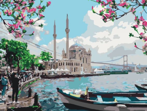 Турецкое побережье КНО2166 Идейка картина по номерам Турецкое побережье КНО2166 Идейка картина по номерам