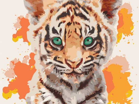 Ідейка Розпис за номерами КНО4070 Тварини. Тигрюля