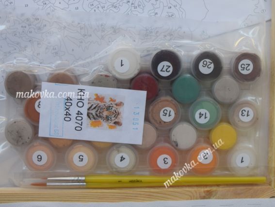 Ідейка Розпис за номерами КНО4070 Тварини. Тигрюля