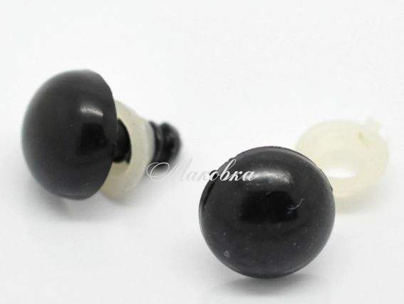 Глазки круглые 14х18 мм (10х4 мм) на ножке, черные, 2 пары Глазки круглые 14х18 мм (10х4 мм) на ножке, черные, 2 пары