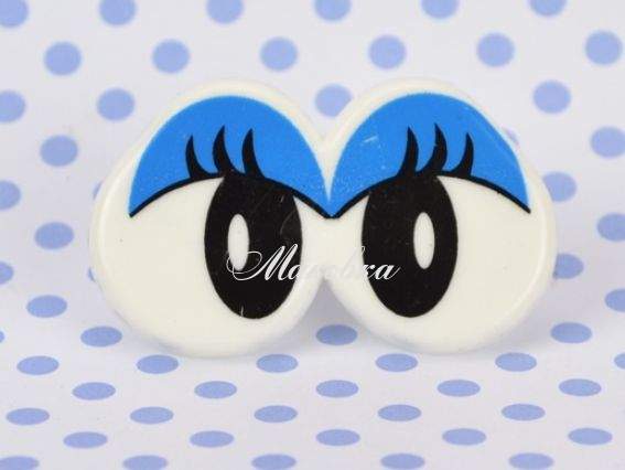 Глаза для игрушек мультяшные  БОЛЬШИЕ голубые 45х28 мм,  совмещенные Глаза для игрушек мультяшные  БОЛЬШИЕ голубые 45х28 мм,  совмещенные